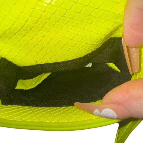 BP Women's Neon Croc Embossed Crossbody Bag with Adjustable Strap 6.5” X 4.5” - Picture 7 of 13